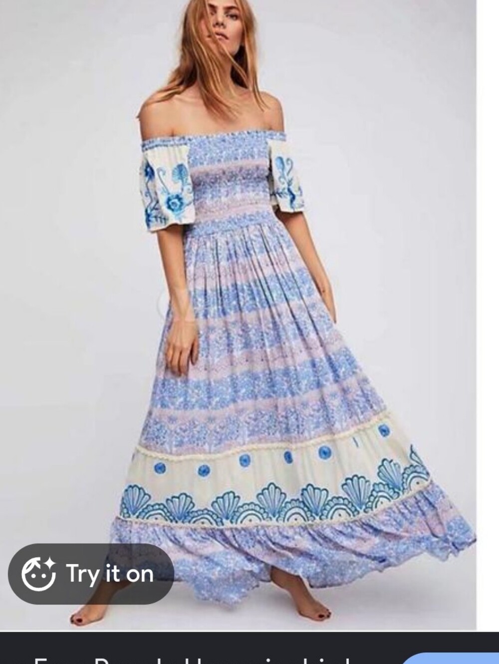 Fillyboo Free PEOPLE HUMMINGBIRD GOWN  Maxi Dress